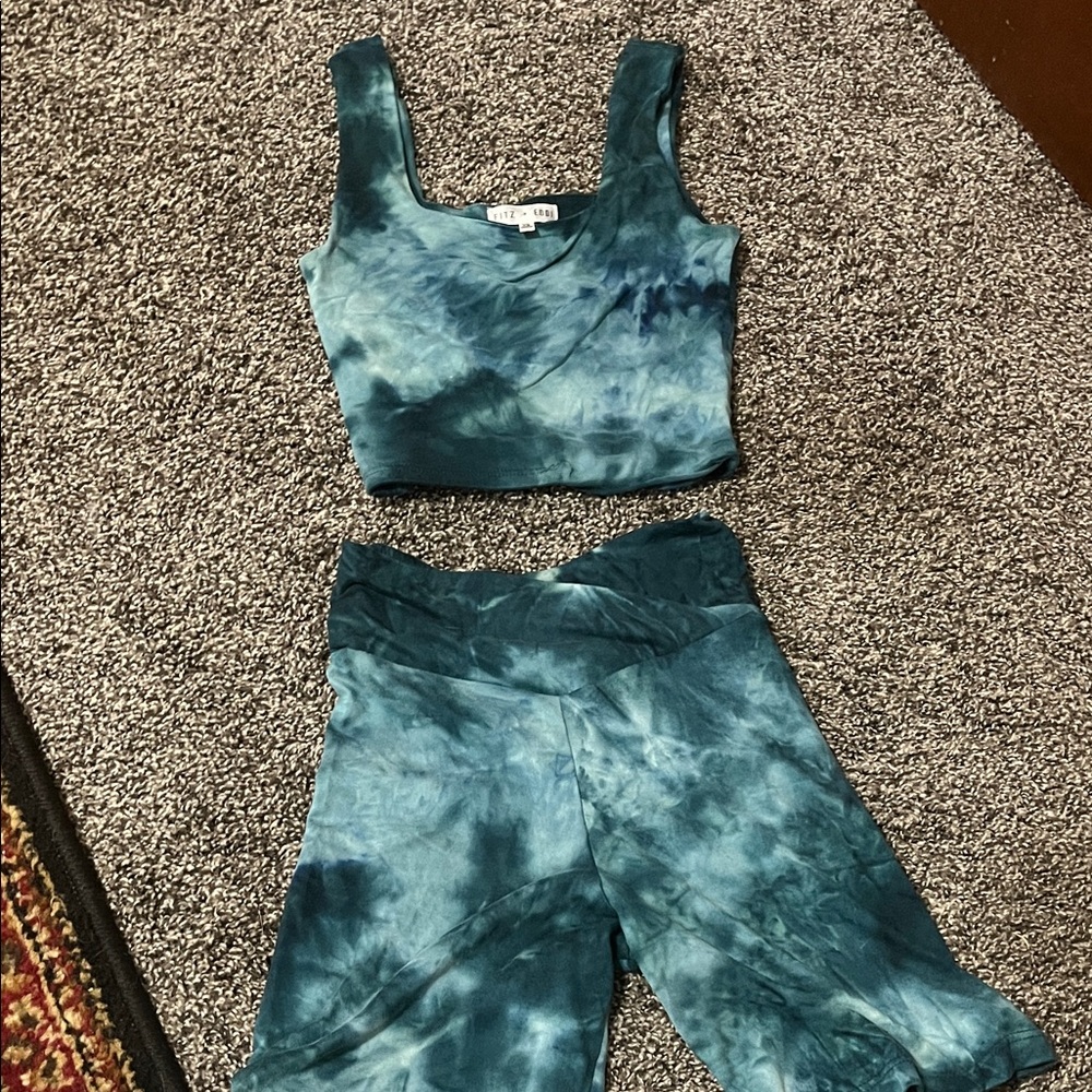 Fitz + Eddi Blue Tie-Dye Top